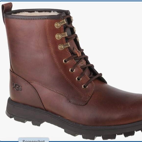 UGG Men's Waterproof Leather Snow Boots - Size 12 - Picture 1 of 8
